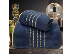 Conjunto de 2 Peças Toalhas de Banho em Lã Coral Altamente Absorventes,preto,35x75cm/86x170 GERTIZ