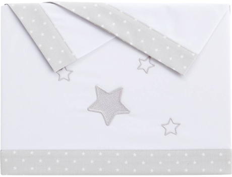 Conjunto de Lençóis  Flanela Berço Pequeno Stella