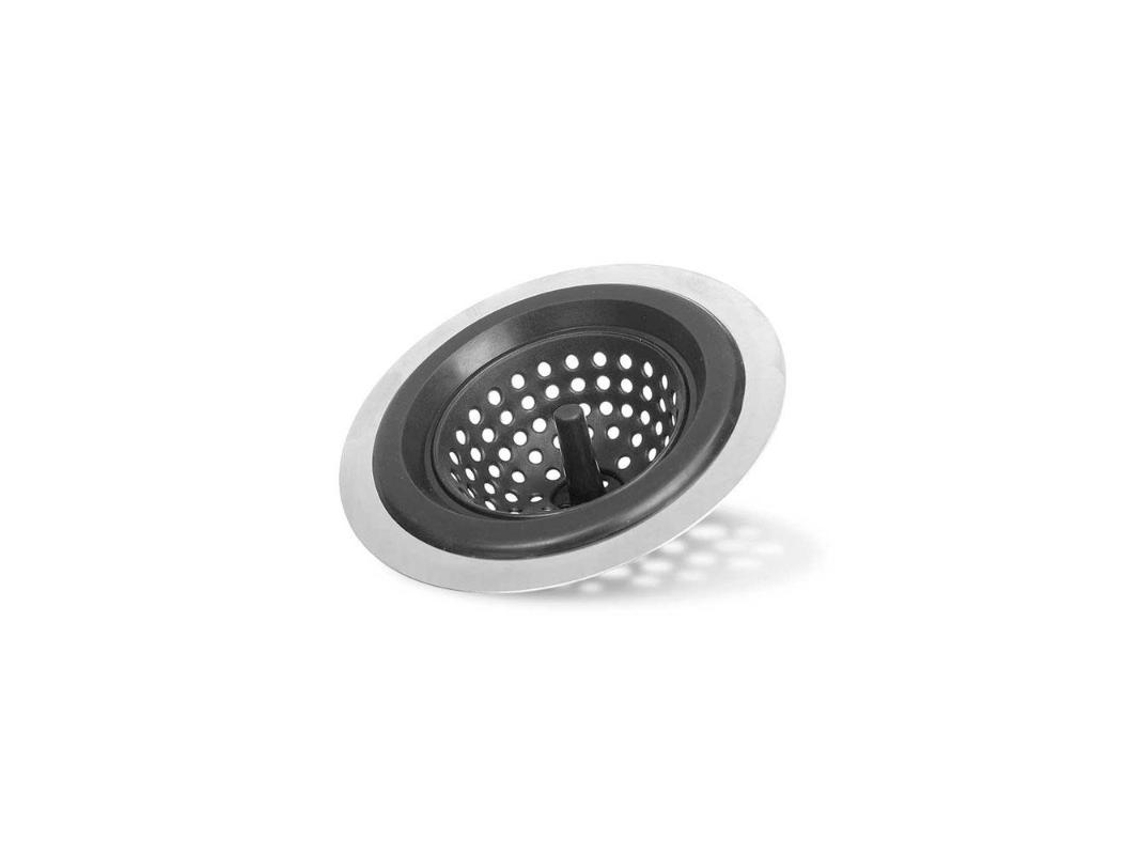 Tapon Fregadero Silicona Acero Negro Kinvara