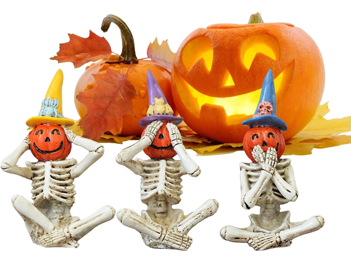 Estatuetas De Halloween Esqueleto Assustador Para Mesa Esqueleto Decoração De Mesa De Terror Gokoco