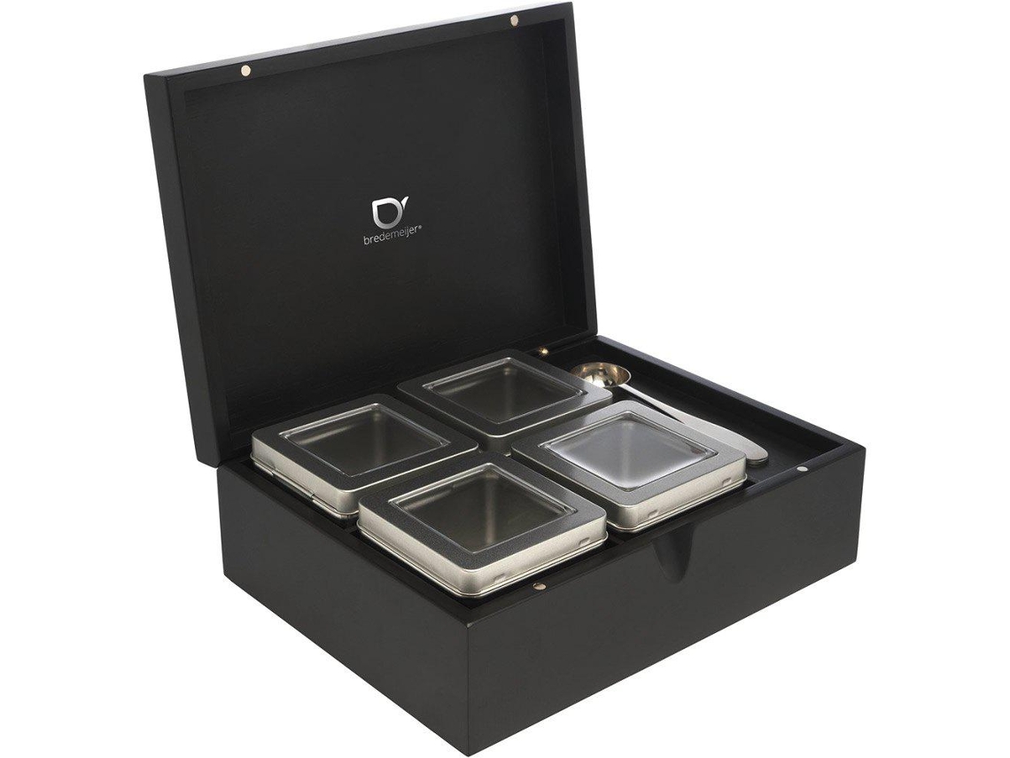 Bredemeijer Teabox 4 Tea Cans And Tea Spoon