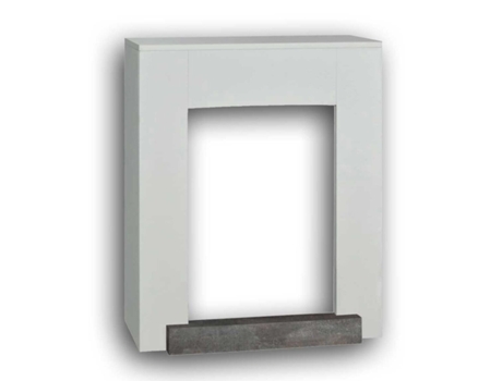 Xaralyn Hamar Moldura de Lareira em Madeira MDF estilo moderno e linear, Branco