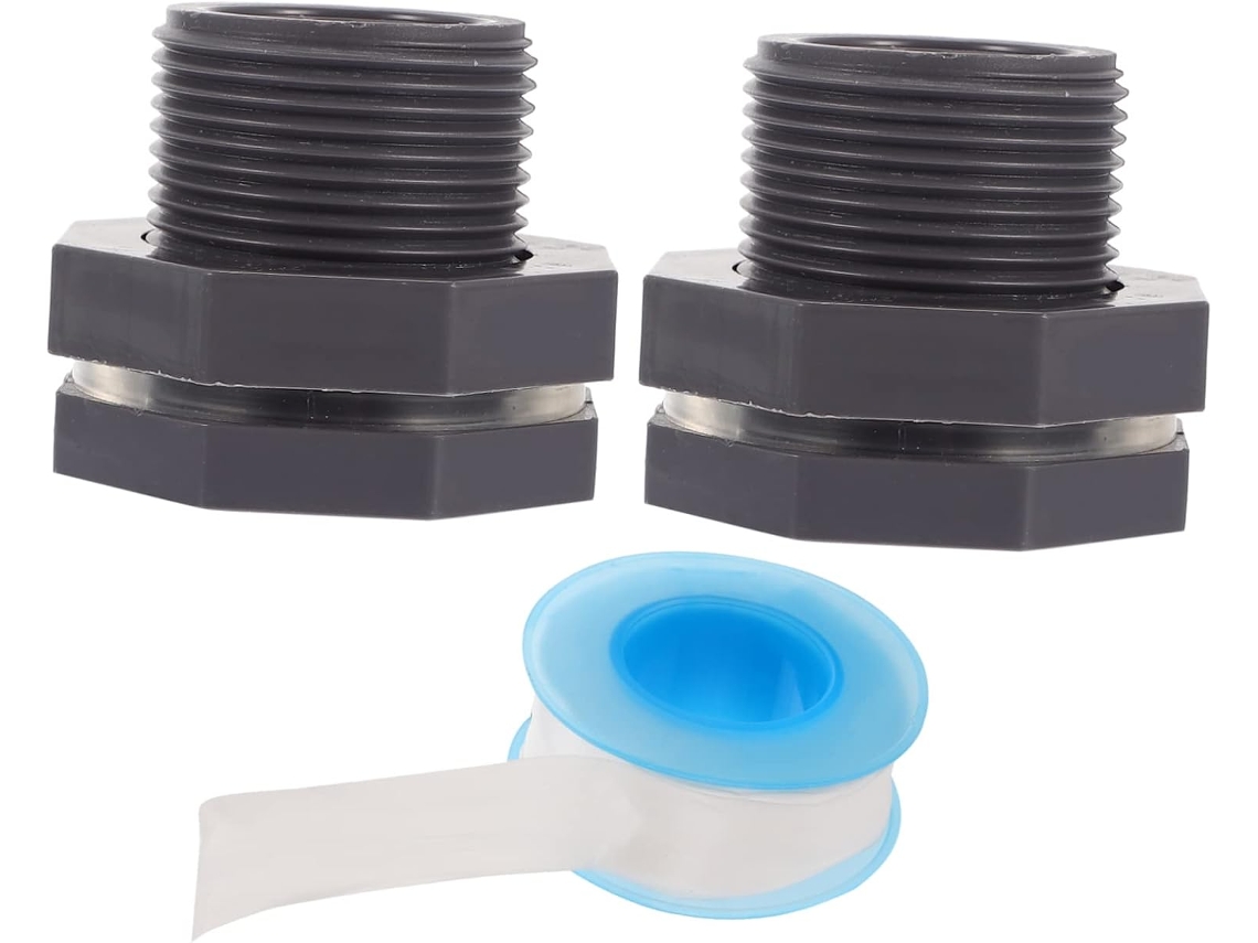 Conjunto De 2 Conectores Pvc Para Reservatórios Água, Barris Chuva,