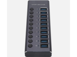 Hub USB 3.0 10 Portas Alimentação 60 W IKIKSO (preto)