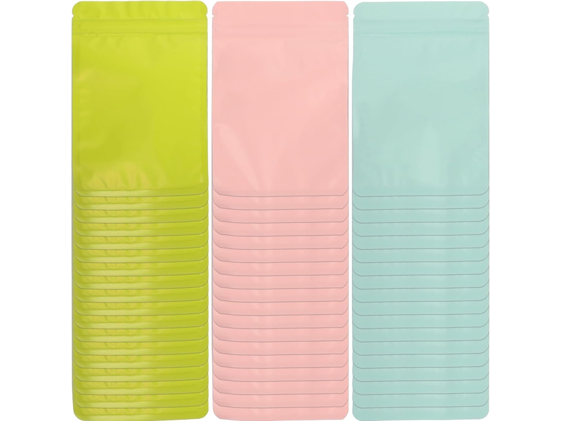 150-sacos Coloridos Reutilizáveis De Pet Para Selar Alimentos, Doces E Joias, Resistentes A Odores, Ideais Para