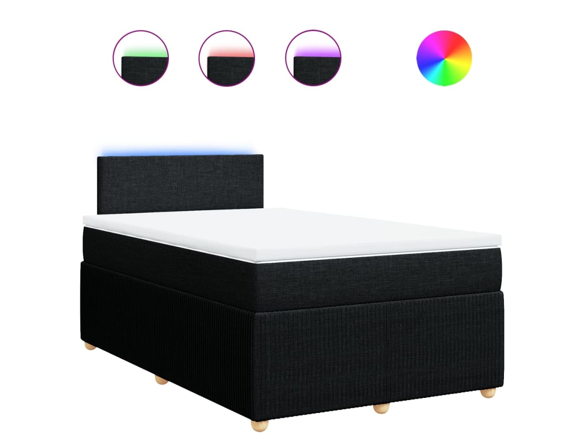 Box Spring Bed, Box Spring Beds Vidaxl Preto Tecido (120 X 200 Cm)