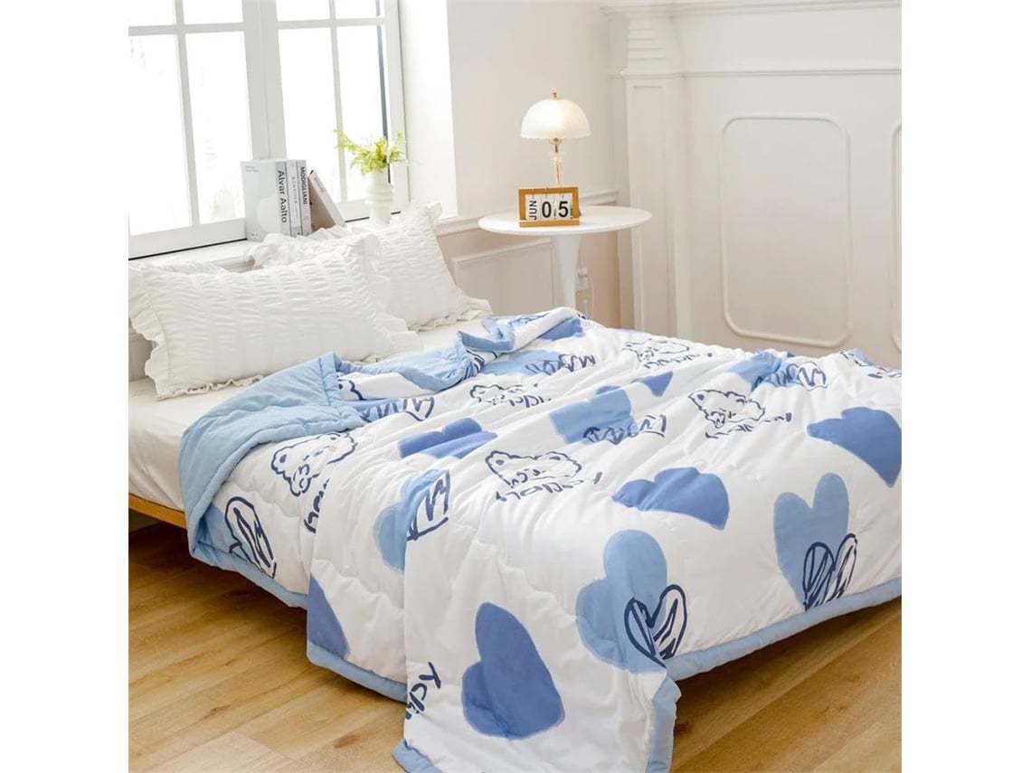 Edredom de Verão Bduck Fino e Macio para Ar Condicionado Ideal Todas as Estações Cobertor Cama Solteiro 150, M