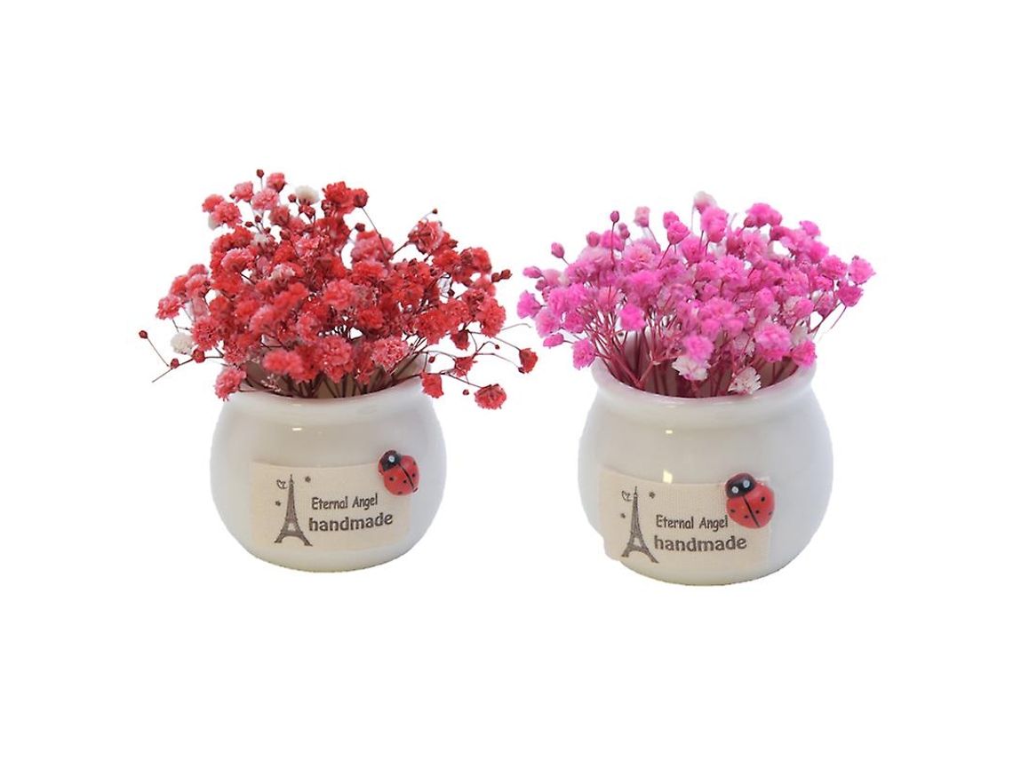 2 Peças de Adorno de Gypsophila para Carro ALLINLESS