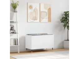 Vidaxl Armário Para Discos 74,5x38x48 Cm Derivados De Madeira Branco