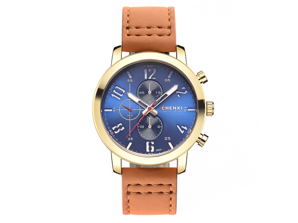 Relógio masculino em aço inoxidável, resistente à água, moderno e elegante, com mecanismo de quartzo.