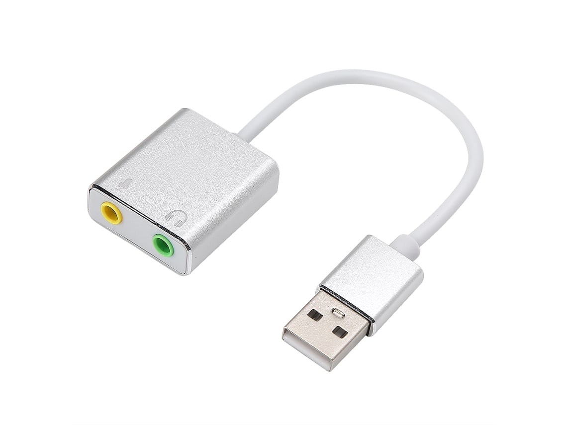 Adaptador De Placa De Áudio (interface Usb 2.0 Canal Virtual 7.1 3d)