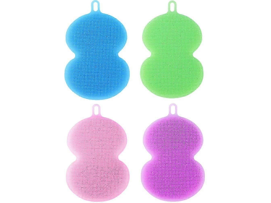 4 Esponjas De Silicone Para Lavar Louça De Qualidade Alimentar. Everley891