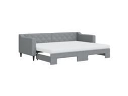 Daybed With Trundle, Daybeds With Trundles Vidaxl Cinzeto Tecido (80 X 200 Cm)