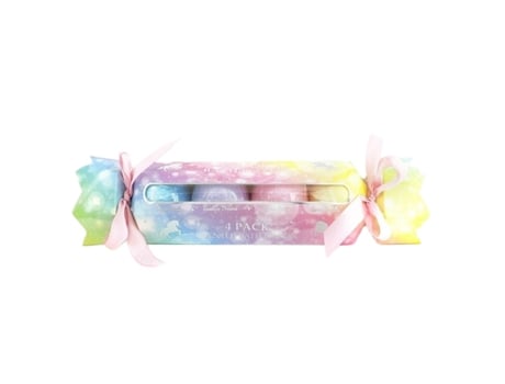 Radiant Dreams Unicorn Bath Bomb Gift Set, 4 X 100g Effervescent Bath Balls Love Skin