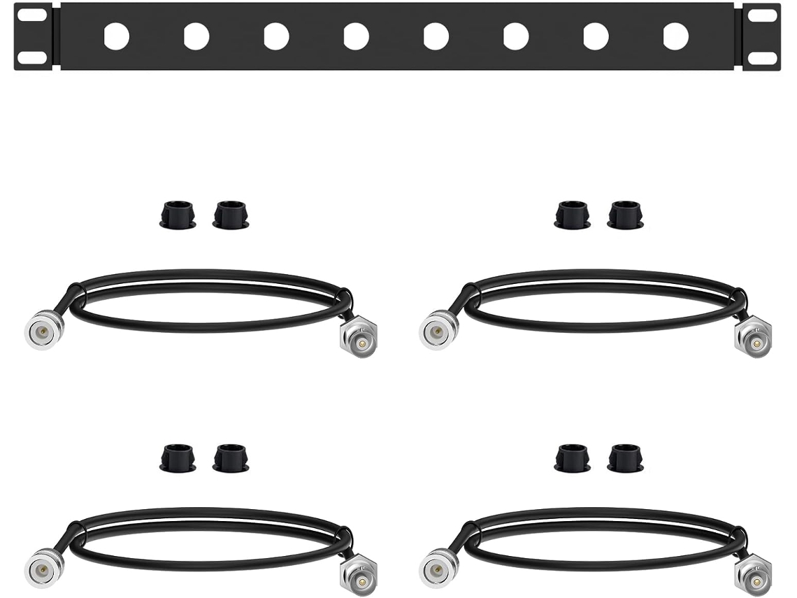 Conjunto De Antenas Bnc 19 Polegadas (48,3 Cm), 4 Cabos Conexão 48,3