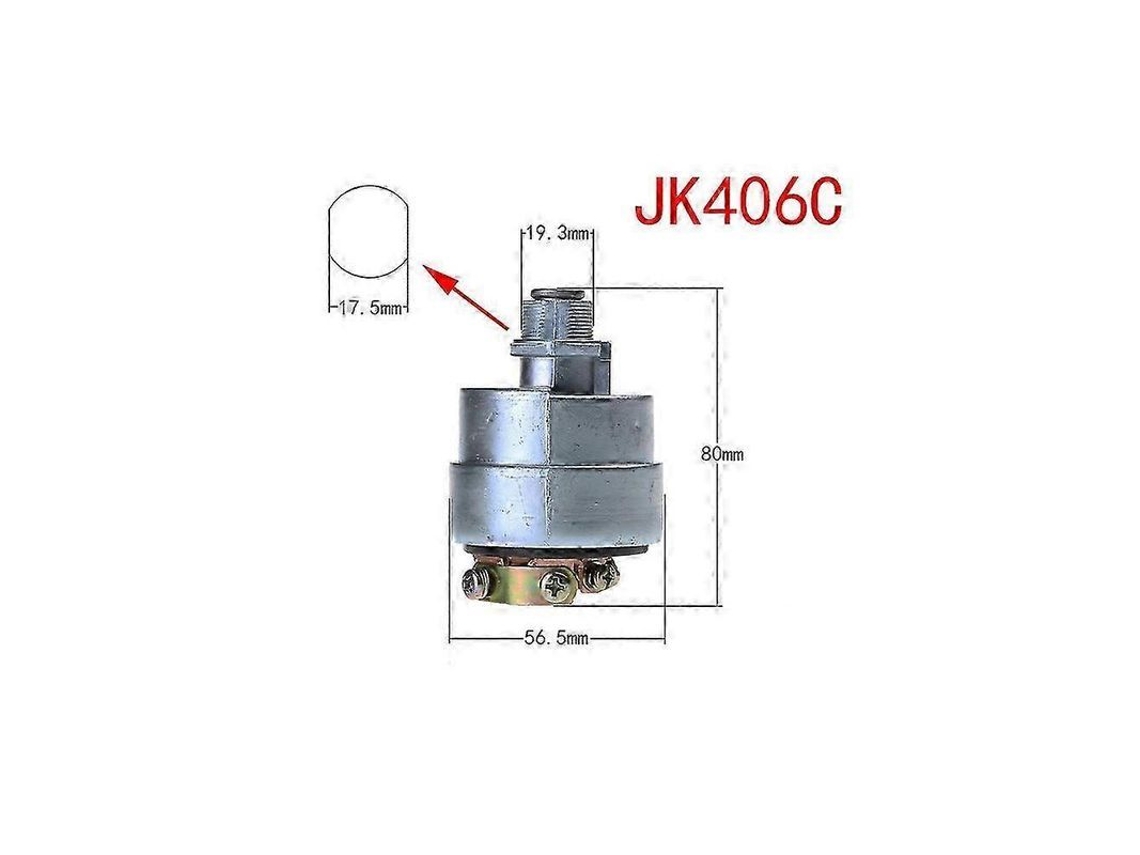 Chave De Ignicao Com Preaquecimento Para Veiculos De Engenharia Com 2 Chaves Jk406c 56.5x80mm Jk412 56.5x82mm Jk406c
