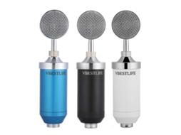 Conjunto De Microfone Condensador Profissional Vbestlife Microfone De Áudio Gravado Com Fio Para Computador Azul