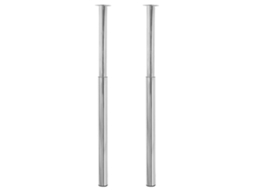 2 Pernas De Mesa Telescópicas, Cromado 710 Mm-1100 Mm
