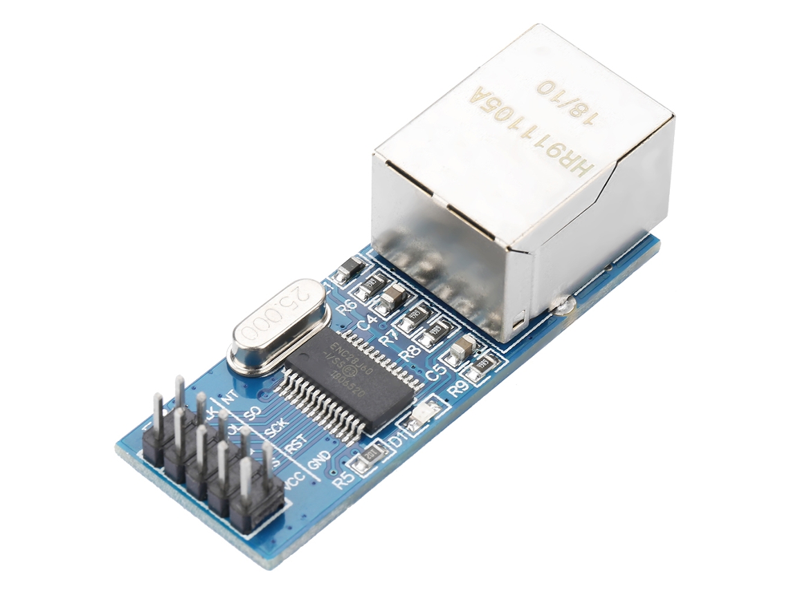 Módulo de rede Ethernet LAN mini ENC28J60 com interface periférica serial 3.3V | S/MARCA