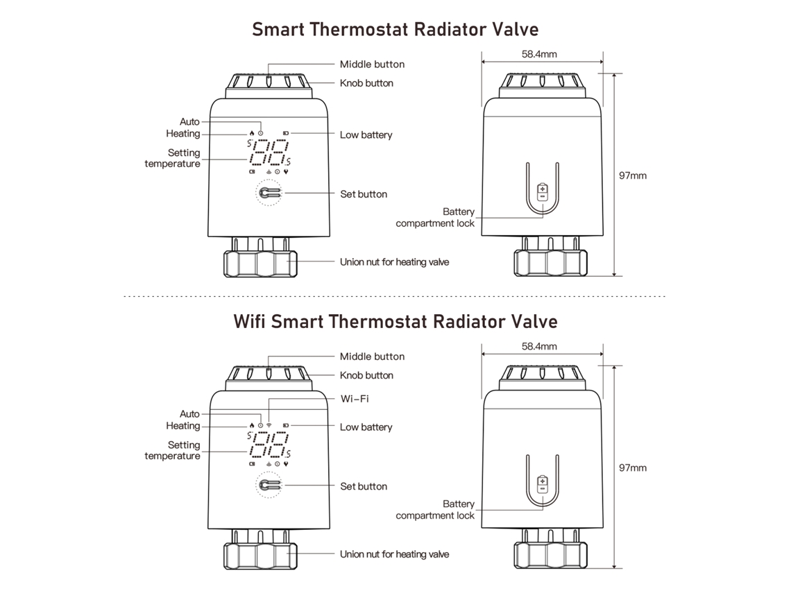 Primerox válvula de Radiador com Termostato Inteligente Zigbee Controle App Alexa Compatível