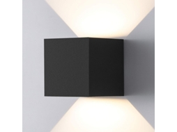 Lâmpada De Parede Led Moderna 3000k Quente Alumínio Branco Regulável Ip65 Interior/exterior 6w A++