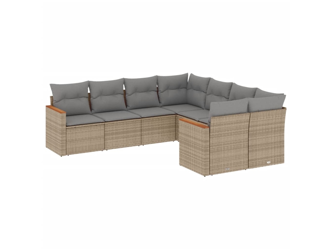 Garden Sofa Set, Garden Sofa Sets Vidaxl Bege Rattan / Vime (n/a)