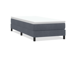Cama com Molas Cinzento Escuro Sem Colchão em Veludo MAISON EXCLUSIVE (80x220 cm)