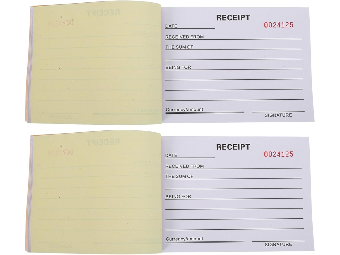 Cabilock Carnets De Resíduos De Pagamento Em Papel 2pcs Soluções Polivalentes Para Gestão De Compras E