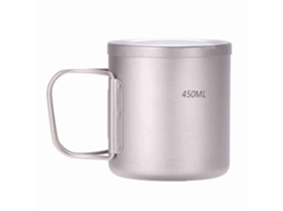 Copo de Titânio Doble Parede 550ml para Camping
