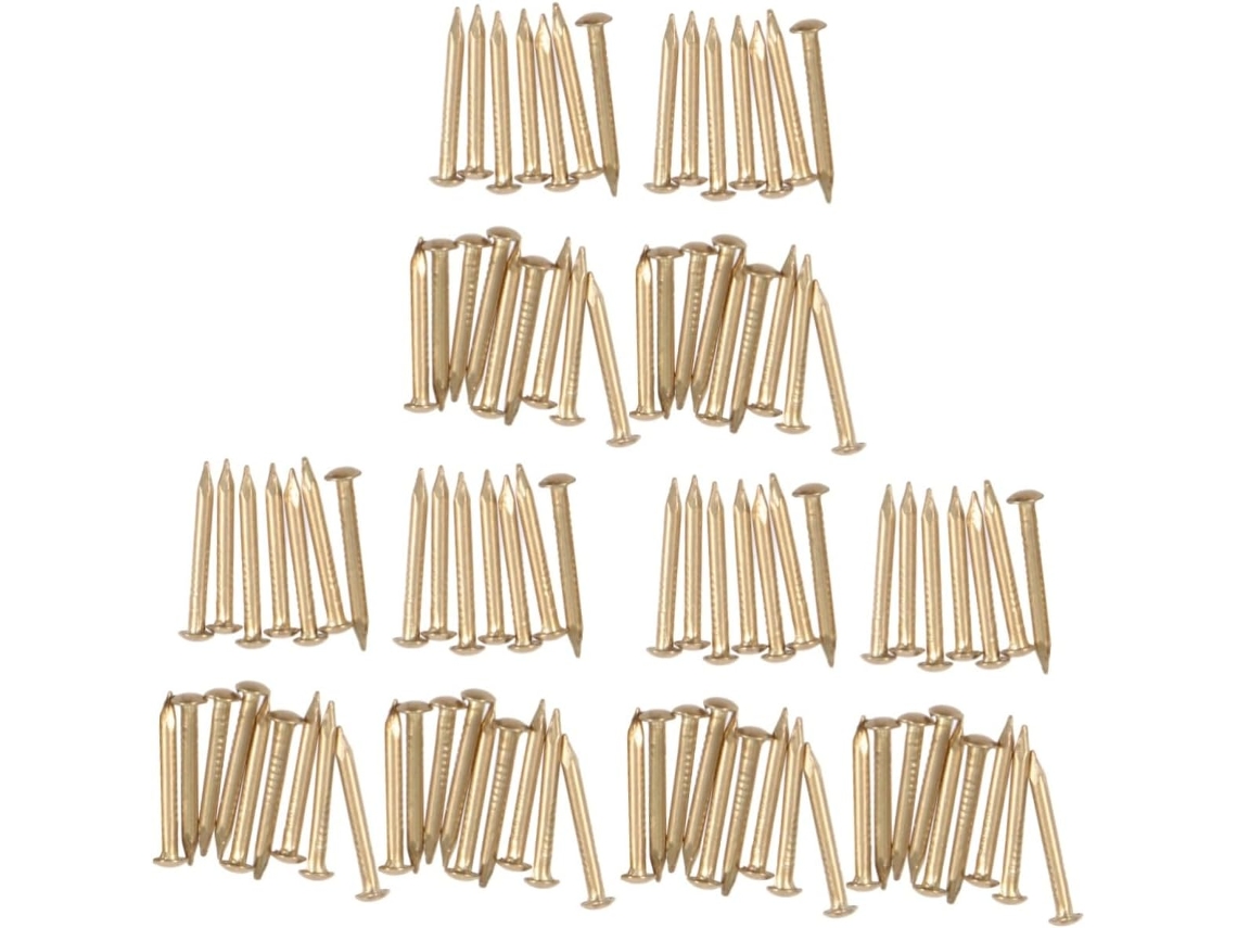 Conjunto De 600 Pregos Redondos De Latão Para Móveis, Acessórios De Bricolagem E Caixas.