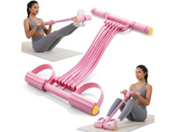 Faixa Elástica De Resistência Multifuncional 3em 1com Pedal Ideal Para Treino Completo Casa, Abdominais, Yoga