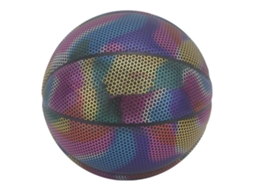 Bola de basquete refletiva da MARCA, tamanho 7, luminosa.