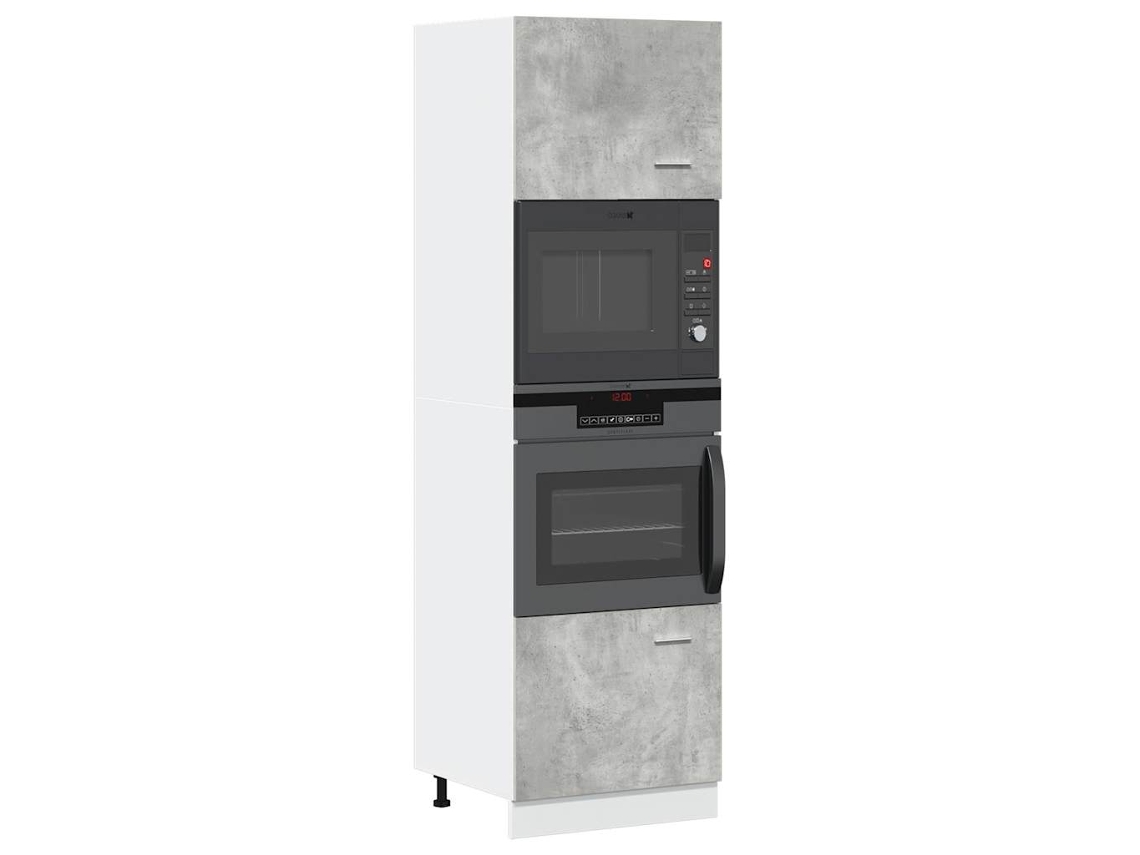 Vidaxl Armário Para Micro-ondas “lyon” 60x57x207 Cm Cinza