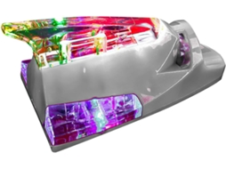 Luz de advertência em formato de cachimbo para carro, lâmpada intermitente.