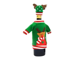 Laxiscreed Bolsa Decorativa Para Garrafa De Natal Com Velo De Corço Para Decoração De Mesa Natalina