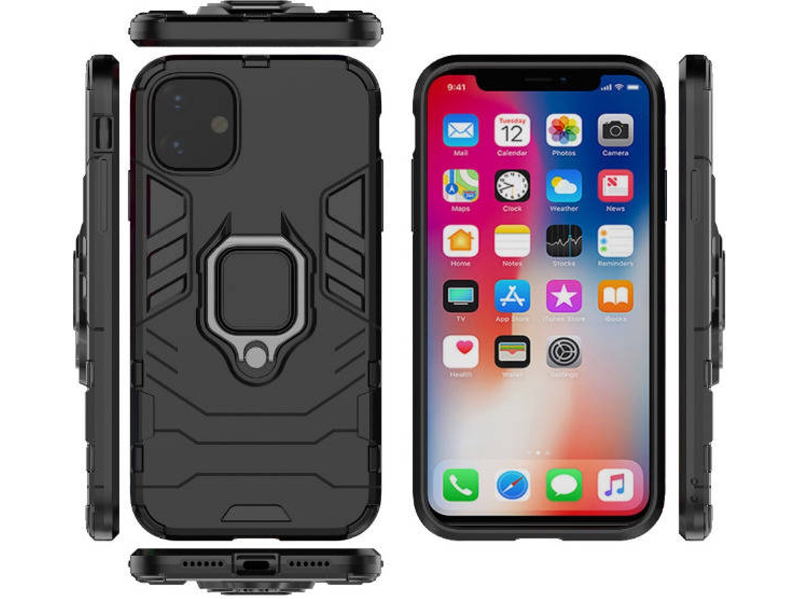 Capa iPhone 11 Militar Ring Anti-Impacto Defender Preto