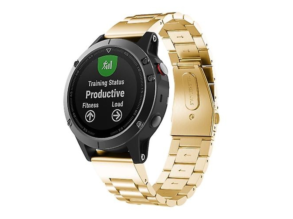 Pulseira Garmin Fenix 5s De 20 Mm, Aço Inoxidável Com Três Esferas, Dourada, Acabamento Moderno