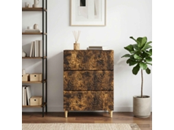 Vidaxl Gabinete De Gavetas Carvalho Fumado 66 X 34,5 X 90 Cm