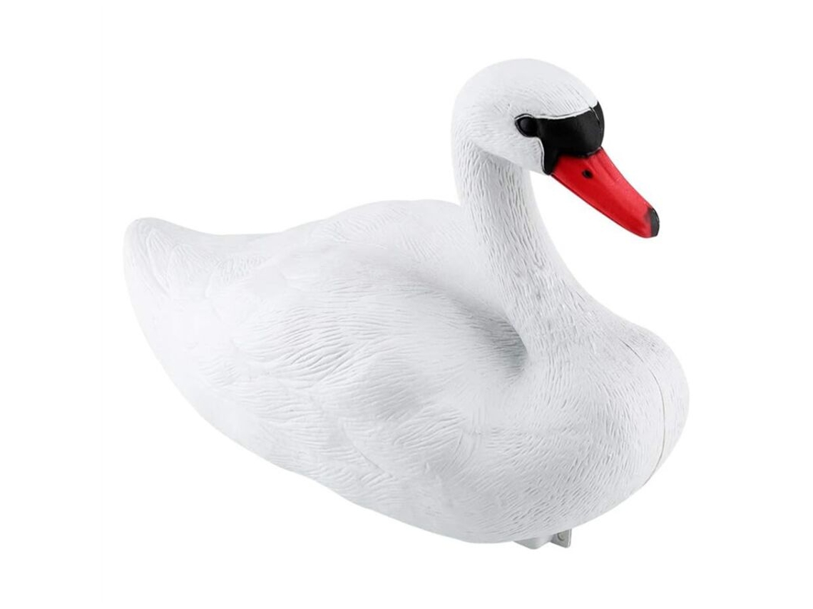 Cisne de Brinquedo, Cisne Flutuante de Plástico, Estátua Decorativa Branca, Simulação de Animal Estimação BRILVIBERA