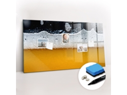 Quadro Magnético Decorativo Visão Aproximada De Cerveja Para O Quarto Das Crianças Espelharte (120x60 Cm)