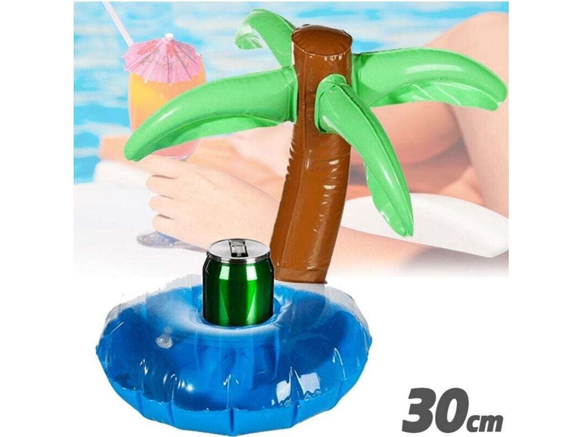 Suporte Inflável Para Bebidas Em Formato De Palmeira, Porta-latas Flutuante Para Piscina, 30 Cm -