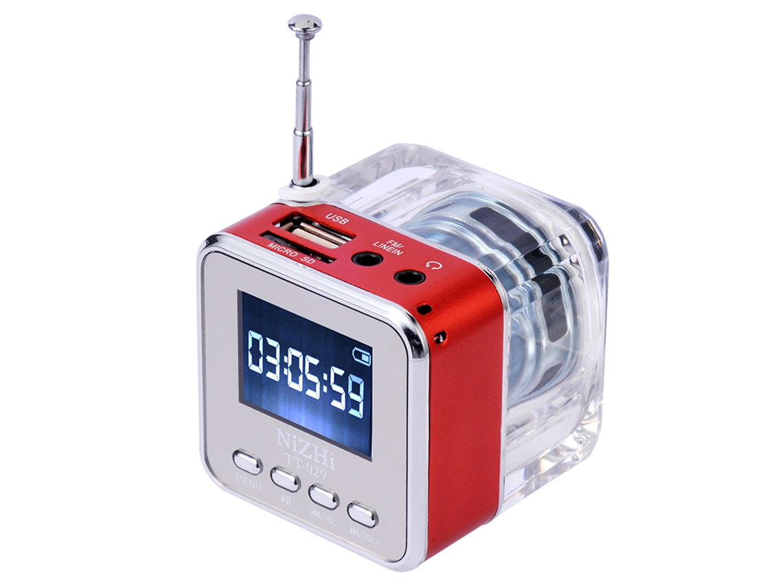 Player De Música Mp3/4 Portátil Com Alto-falante, Rádio Fm, Usb E Cartão Tf - Verde