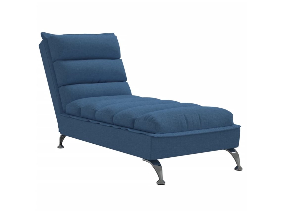 Chaise lounge VIDAXL Azul Tecido (133.5x56x73 cm)