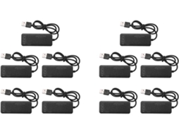 Hub Externo Usb 2.0 de 3 Portas com 10 Conectores, Adaptador de Placa de Som 7.1 Canais para Microfone. SFUSHOS
