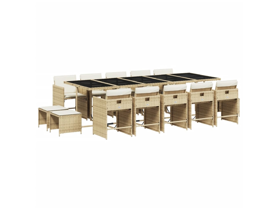 Garden Dining Set, Garden Dining Sets Vidaxl Bege Rattan / Vime (n/a)