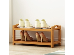 Estante para Sapatos de 2 Andares em Bambu 50cm S/MARCA