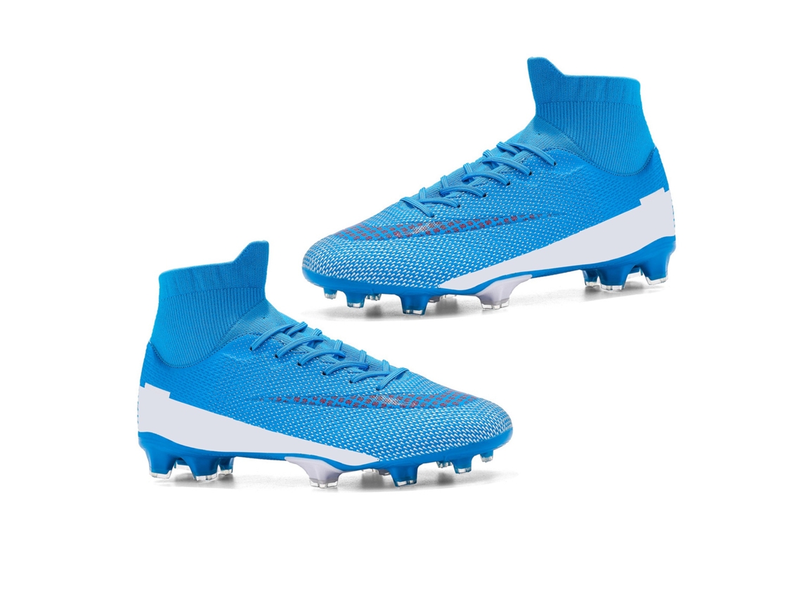 Chuteiras De Futebol Masculino Adulto Com Espículas Antiderrapantes Para Campo Verde Treinamento E Jogo Azul Tamanho 42