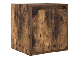Wall-mounted Bedside Cabinet, Wall-mounted Bedside Cabinets Vidaxl Marrom Madeira Processada (n/a)