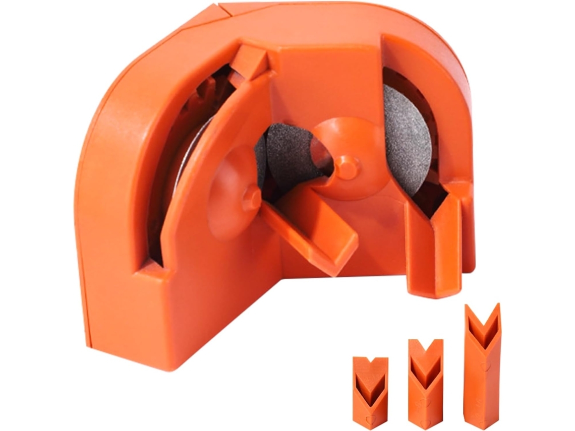 Afiador De Brocas 2-16mm, Laranja 108x69mm, 147g, Com 3 Adaptadores, Prático E Eficiente