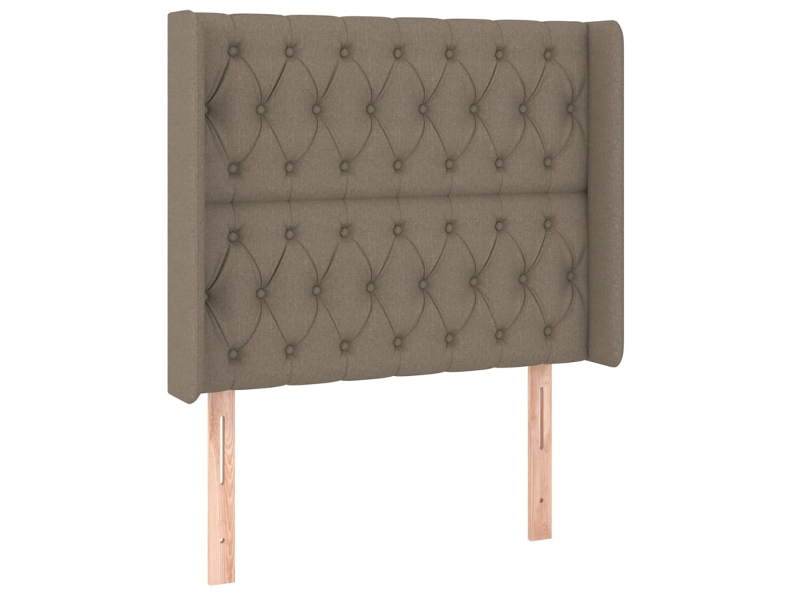 Cabeceira de Cama com Abas Tecido Cinza Acastanhado MAISON EXCLUSIVE (93x16x118 cm)